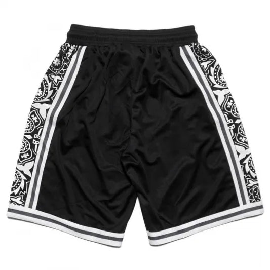 LOWLOW Black Paisley Court Shorts