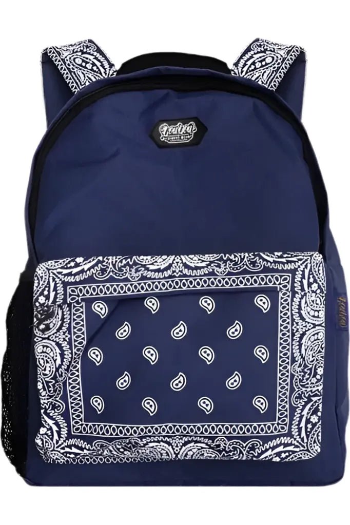 NAVY BLUE BANDANA BACKPACK - LOWLOW STREETWEAR