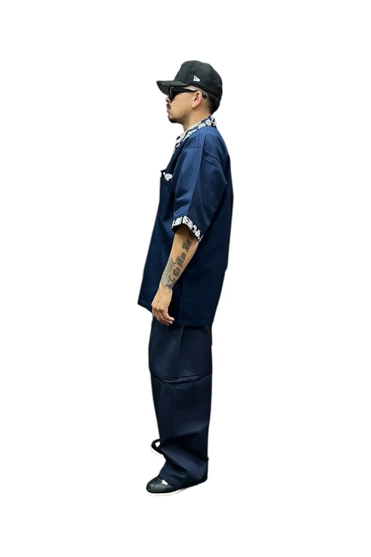 ROLLING NAVY BLUE BANDANA - LOWLOW STREETWEAR
