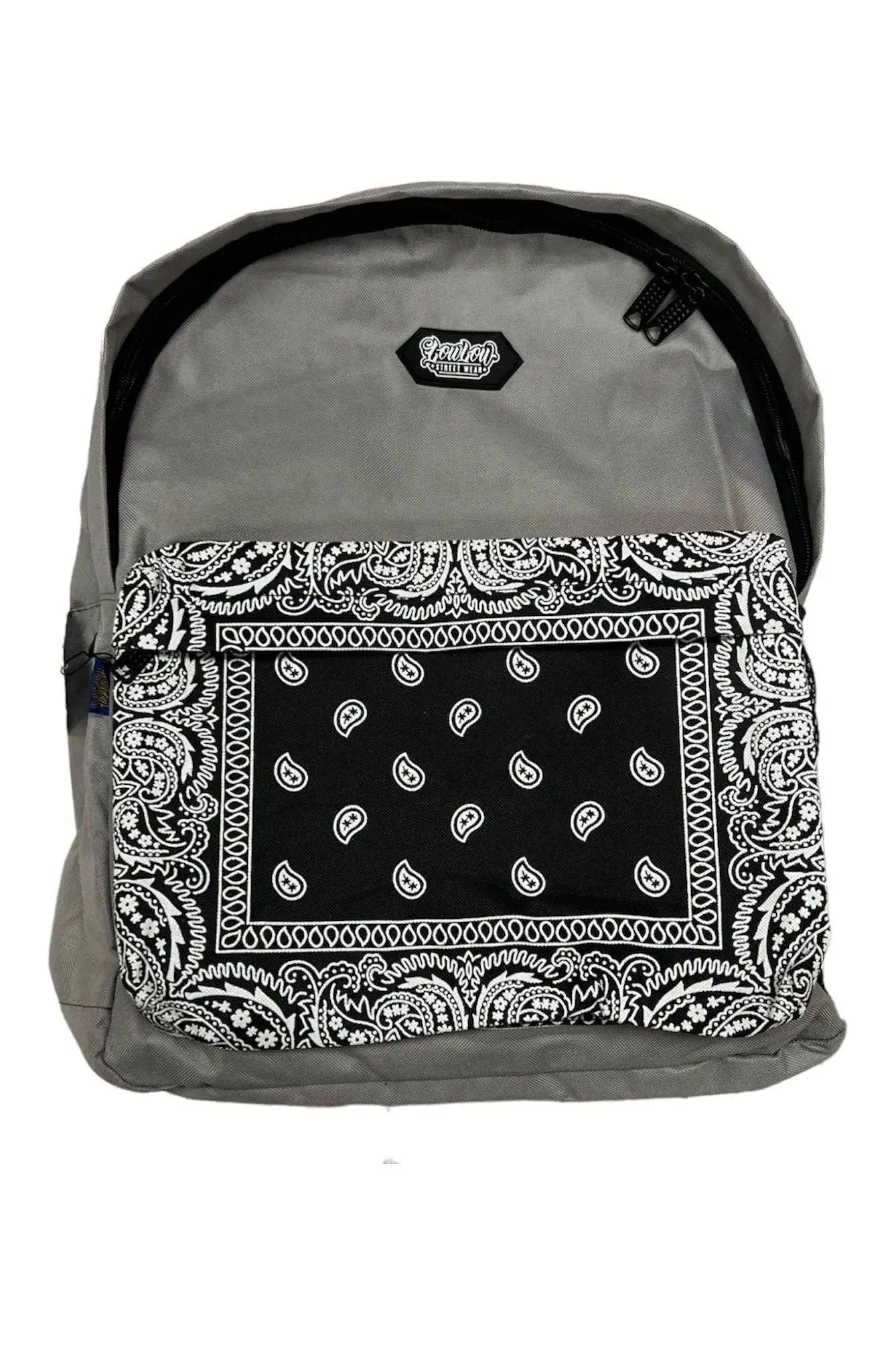 SPECIAL EDITION GRAY & BLACK BANDANA BACKPACK - LOWLOW STREETWEAR