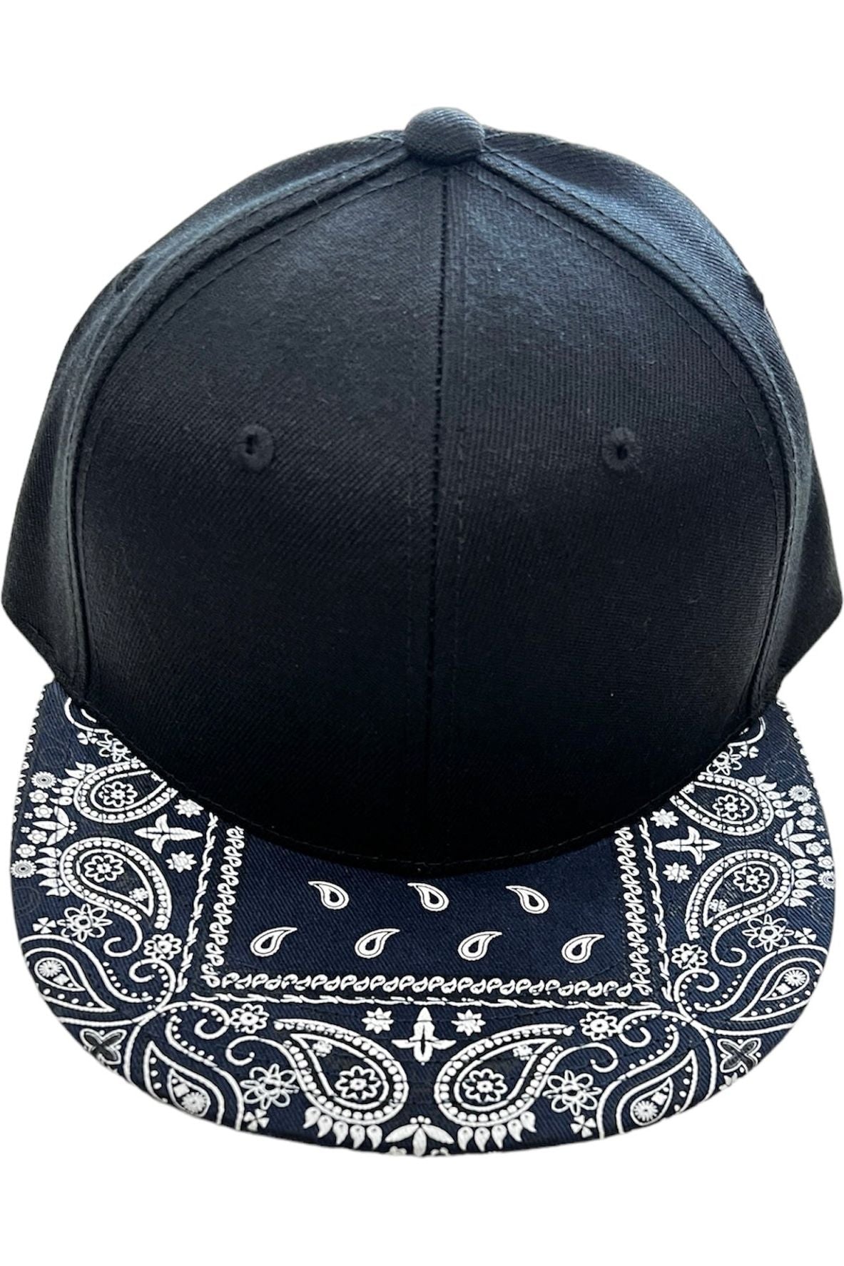 BLACK / NAVY BLUE BANDANA SNAPBACK