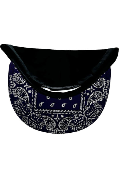 BLACK / PURPLE BANDANA SNAPBACK