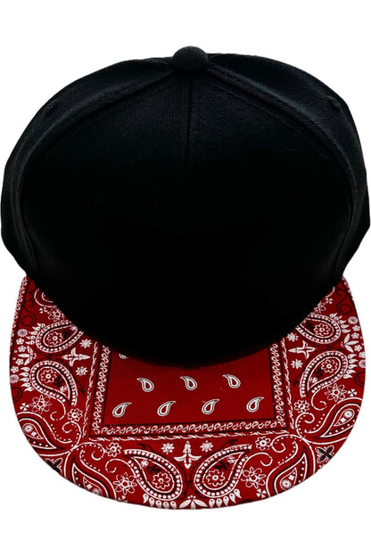 BLACK/RED BANDANA SNAPBACK