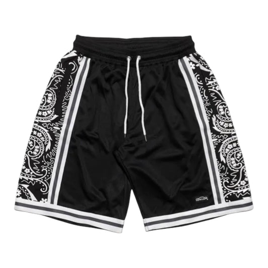 LOWLOW Black Paisley Court Shorts