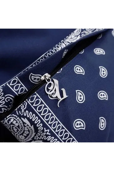 NAVY BLUE BANDANA BACKPACK LOWLOW STREETWEAR