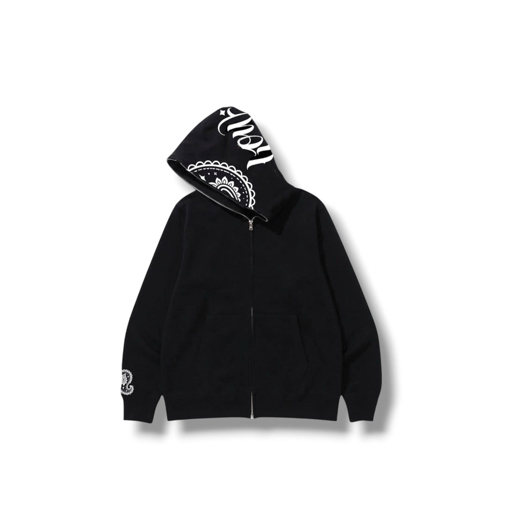 BLACK BRAND ICON FULL ZIPPER - LOWLOW STREETWEAR