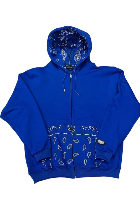 BLEED ROYAL BLUE (ZIPPER) - LOWLOW STREETWEAR