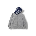 BRAND ICON FULL ZIPPER – CONCRETE / MIDNIGHT - LOWLOW STREETWEAR