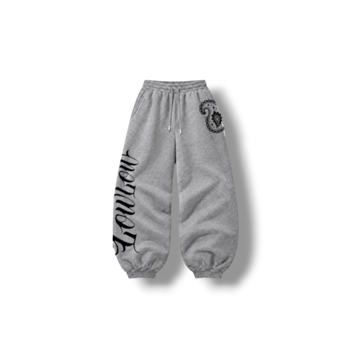 BRAND ICON SWEATPANTS – CONCRETE / BLACKOUT - LOWLOW STREETWEAR