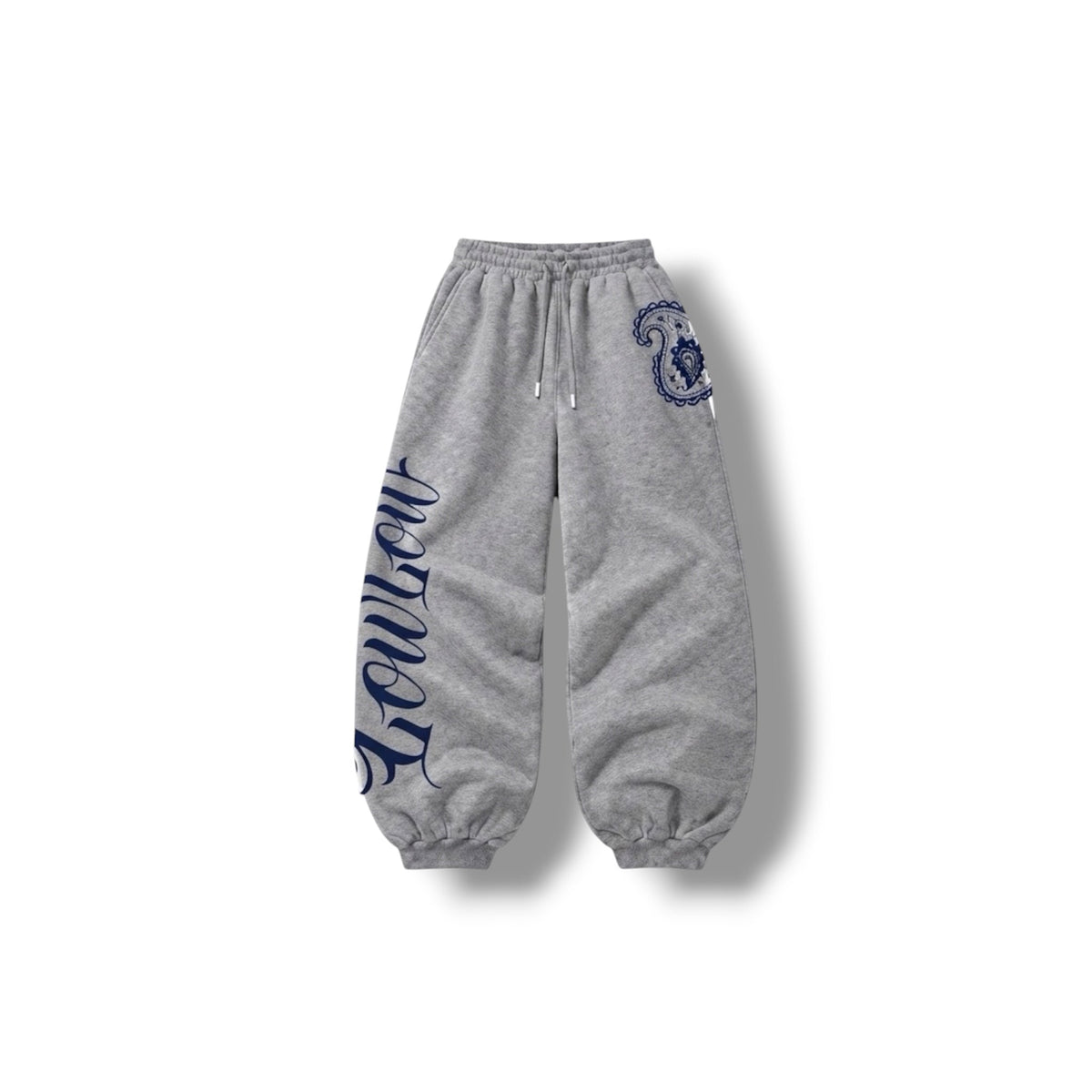 BRAND ICON SWEATPANTS – CONCRETE / MIDNIGHT - LOWLOW STREETWEAR