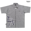 LA STANDARD ZIP SHIRT – GREY / BLUE - LOWLOW STREETWEAR
