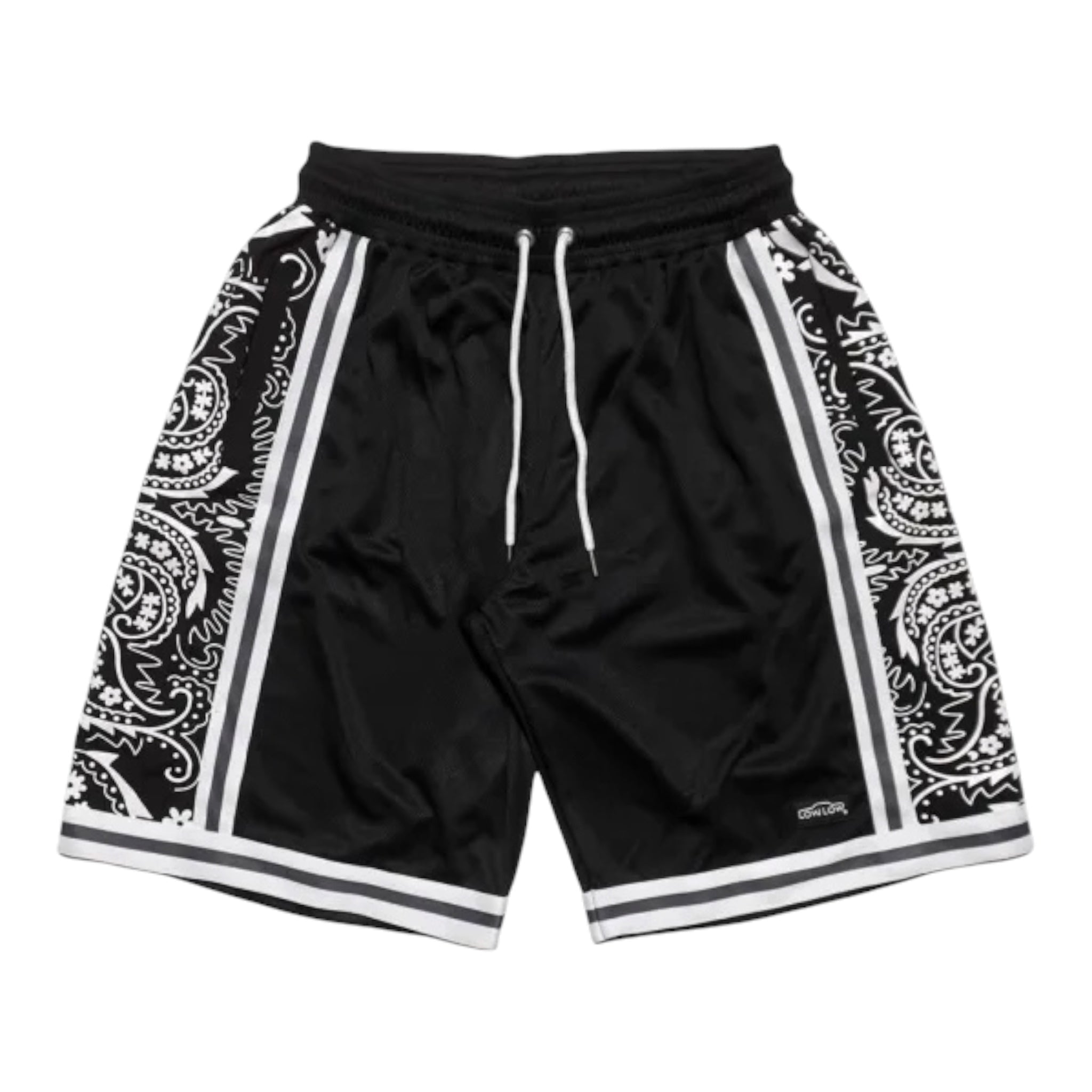 LOWLOW Black Paisley Court Shorts - LOWLOW STREETWEAR