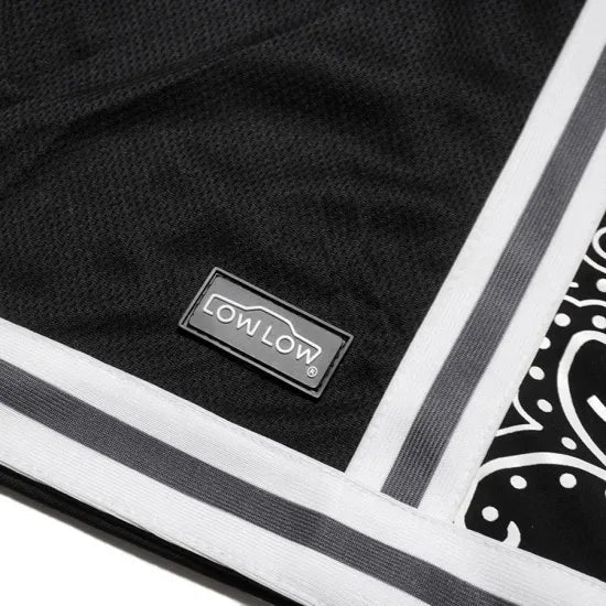 LOWLOW Black Paisley Court Shorts - LOWLOW STREETWEAR