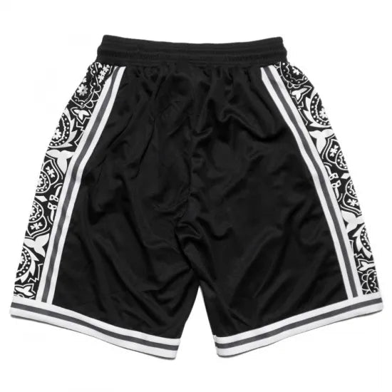 LOWLOW Black Paisley Court Shorts - LOWLOW STREETWEAR