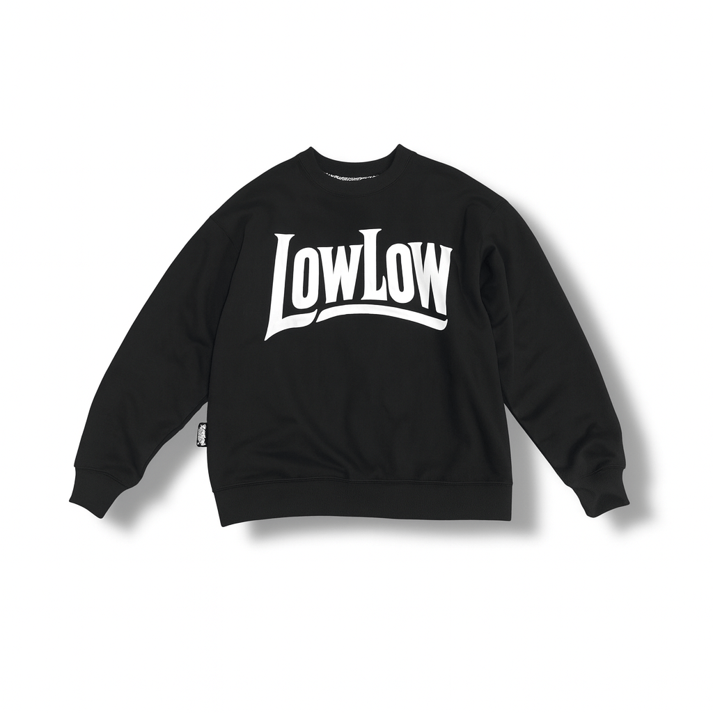 LOWLOW Heavyweight Streetwear Crewneck – Black - LOWLOW STREETWEAR