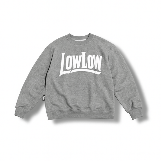 LOWLOW Heavyweight Streetwear Crewneck – Grey - LOWLOW STREETWEAR