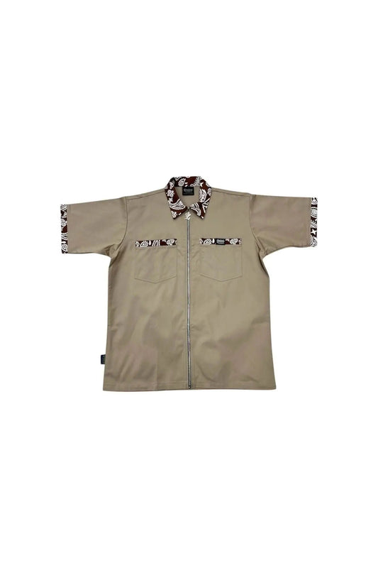 LOWRIDING KHAKI BROWN BANDANA - LOWLOW STREETWEAR