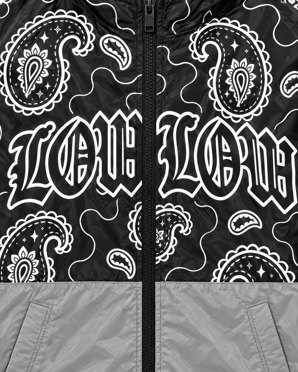 RAG BLOCK ZIP HOODIE – BLACKOUT - LOWLOW STREETWEAR