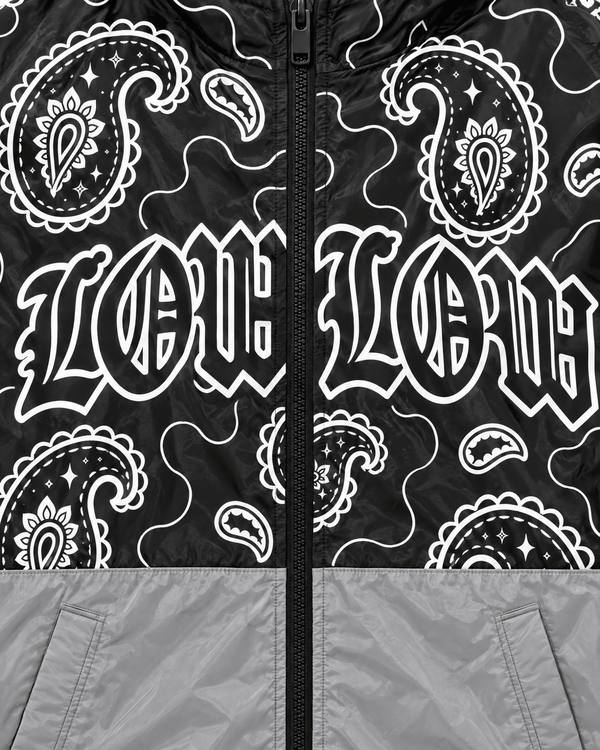 RAG BLOCK ZIP HOODIE – BLACKOUT - LOWLOW STREETWEAR