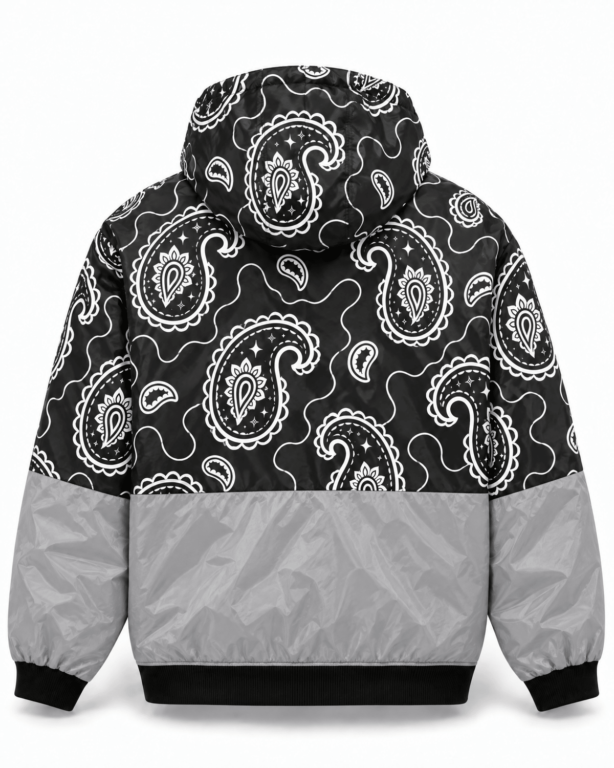 RAG BLOCK ZIP HOODIE – BLACKOUT - LOWLOW STREETWEAR