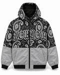RAG BLOCK ZIP HOODIE – BLACKOUT - LOWLOW STREETWEAR
