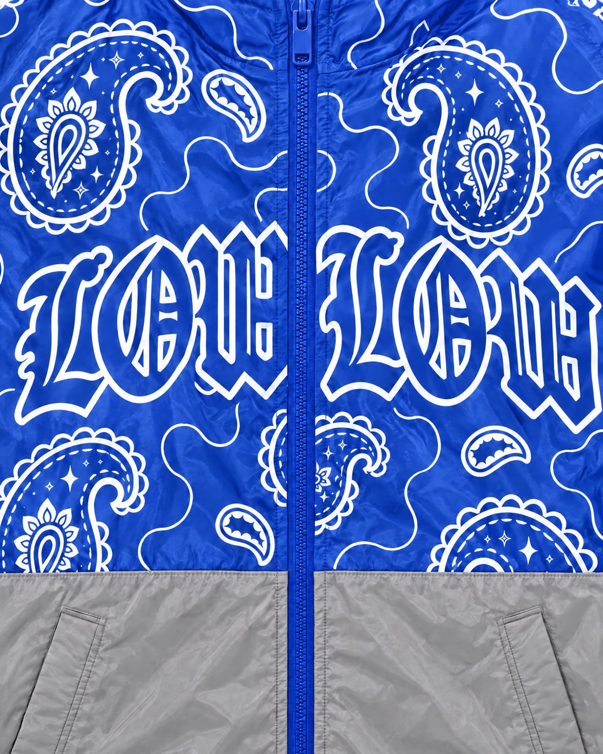 RAG BLOCK ZIP HOODIE – ROYAL - LOWLOW STREETWEAR