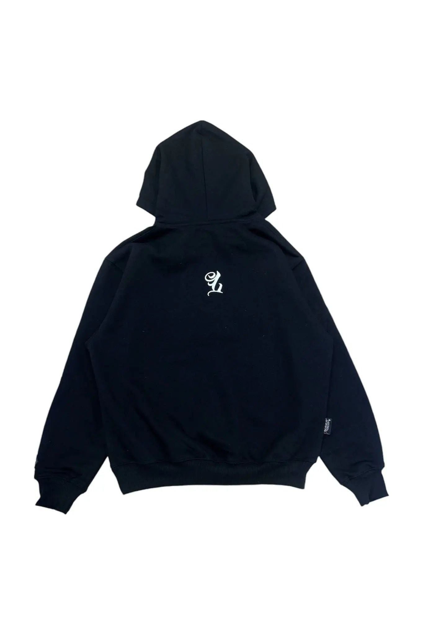 THE STAMP BLACK HOODIE - LOWLOW STREETWEAR